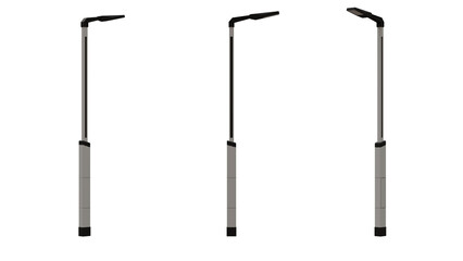 White cyberpunk streetlight