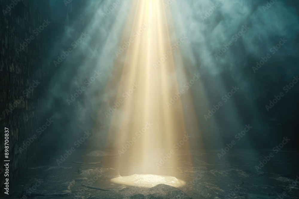 Aufkleber A hole in the ground with a faint light shining through, suitable for use in scenes where characters are searching or trying to find their way