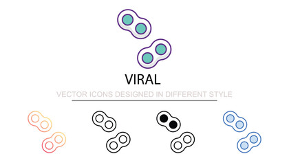 Viral icon design with white background stock illustration