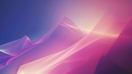 Obraz premium Flowing pink and purple gradient lines on abstract background