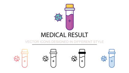Medical Result icon design with white background stock illustration