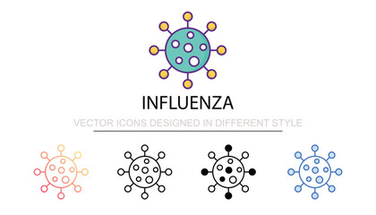 Influenza icon design with white background stock illustration