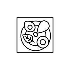 picnic basket icon vector. Linear style sign for mobile concept and web design.