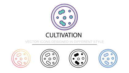 Cultivation icon design with white background stock illustration