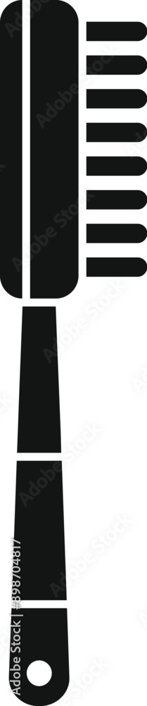 Poster simple vector icon of a cleaning brush with a long handle, perfect for representing cleaning and scr