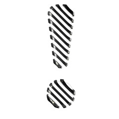 White symbol with black diagonal ultra thin straps