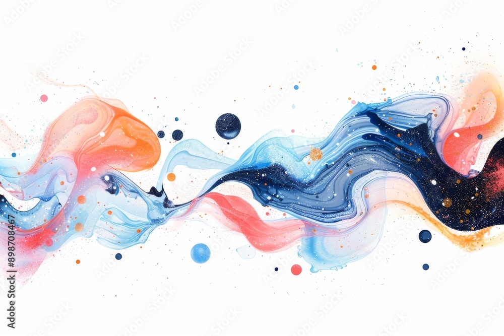 Poster abstract colorful fluid design symbolizing creativity art and modern style suitable for artistic and
