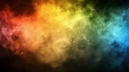 Naklejka premium Vibrant hues in the vastness of space, swirling interstellar gas and dust