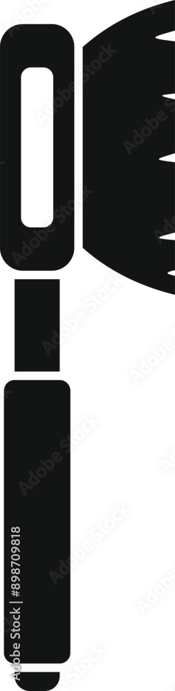 Poster cleaning brush icon in simple style isolated on white background