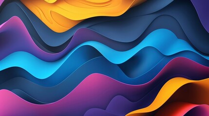 Obraz premium Vibrant modern design featuring a colorful abstract wave pattern