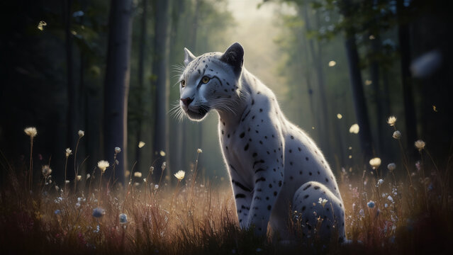 cat in the forest