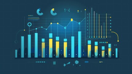 Fototapeta premium Data Visualization with Charts and Graphs