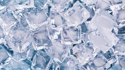 Close Up of Ice Cubes