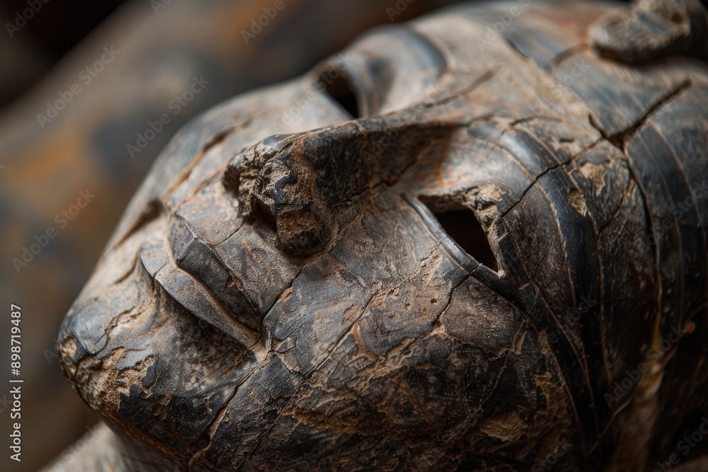 Aufkleber a close-up shot of a statue depicting a human face, perfect for use in editorial or artistic context