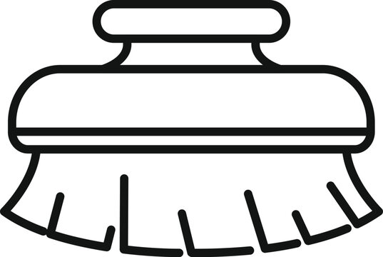 recommend clip art: Cleaning brush icon in outline style for web design isolated on white background