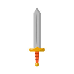 Sword flat vector illustration isolated on white background