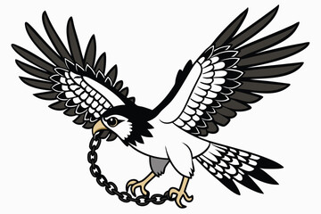Majestic hawk soars in the sky K.eps