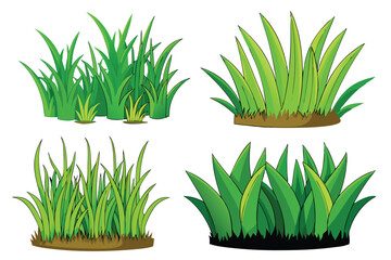 simple ill ustrations of grass f.eps
