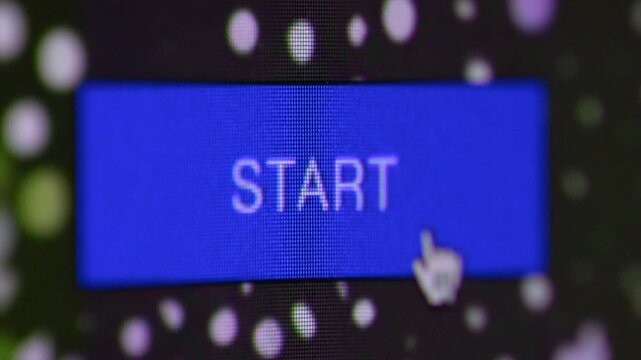 Clicking a blue button labelled Start. 4 different clips in this one package. Varying speeds and backgrounds