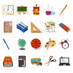 school icons set