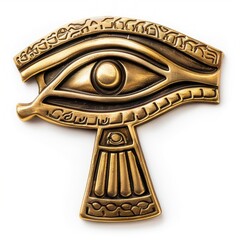 Medium shot of vector simple eye of horus, egyptian symbol, black, vector illustration 