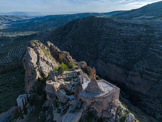 Aerial view of Castril natural park, Granada, Spain