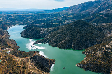 Aerial view of Castril natural park, Granada, Spain