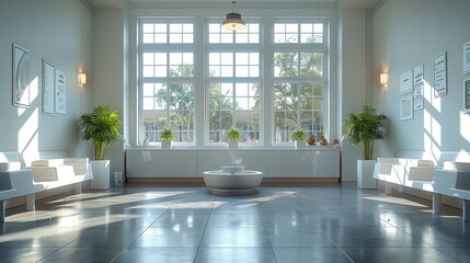 Room With White Furniture and Potted Plant