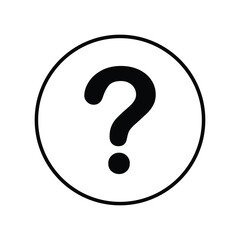 Question mark icon vector Symbol Circle Icon