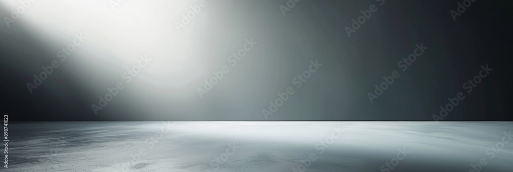 Poster a smooth, abstract gradient backdrop transitions from light to dark gray, creating a versatile studi