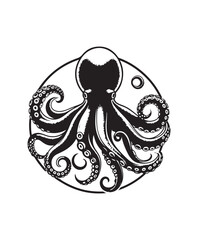 vector octopus vector art,graphics octopuss icons set,vintage illustration octopus clipart,vector octopuss flat style artwork design