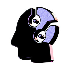 A stunning 3D icon with an elegant space texture,  perfect for adding sophistication to any project