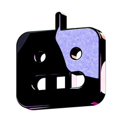 A stunning 3D icon with an elegant space texture,  perfect for adding sophistication to any project