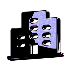 A stunning 3D icon with an elegant space texture,  perfect for adding sophistication to any project