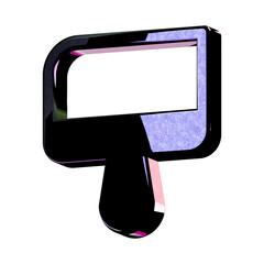 A stunning 3D icon with an elegant space texture,  perfect for adding sophistication to any project