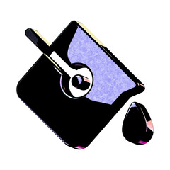 A stunning 3D icon with an elegant space texture,  perfect for adding sophistication to any project