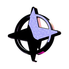 A stunning 3D icon with an elegant space texture,  perfect for adding sophistication to any project