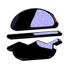 A stunning 3D icon with an elegant space texture,  perfect for adding sophistication to any project