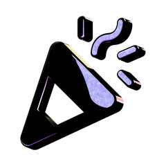 A stunning 3D icon with an elegant space texture,  perfect for adding sophistication to any project