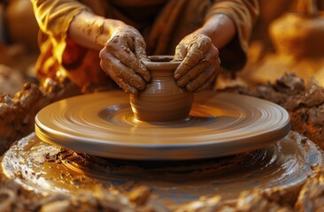 Woman Crafting Clay Bowl