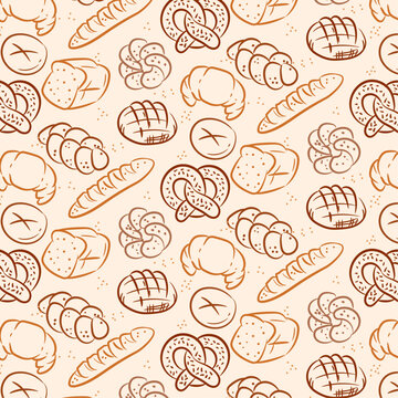 Bakery Hand-drawn Stroke Pattern