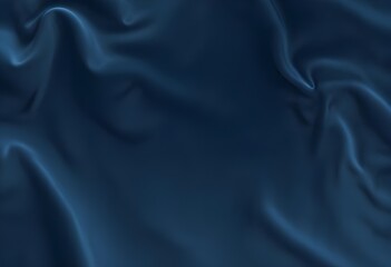 Fototapeta premium Blue velvet texture sample background, smooth, some waves, well enlighted