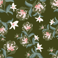 cute flower pattern image for fabric textile or wall decoration