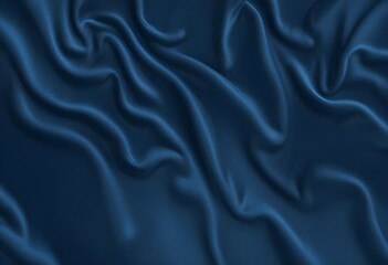 Fototapeta premium Blue velvet texture sample background, smooth, some waves, well enlighted