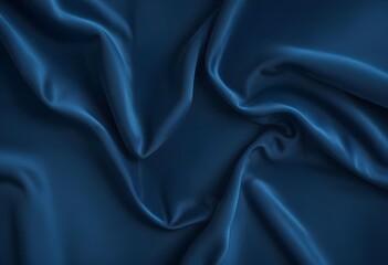 Fototapeta premium Blue velvet texture sample background, smooth, some waves, well enlighted