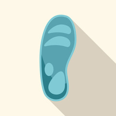 Blue insole providing support and cushioning, designed to relieve foot pain and improve posture