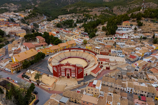Aerial view of Caravaca de la Cruz, Region of Murcia, Spain