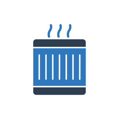 Radiator Icon - Heater Icon Sign Symbol