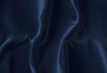 Fototapeta premium Dark blue velvet texture sample background, smooth, some waves, well enlighted