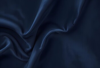 Fototapeta premium Dark blue velvet texture sample background, smooth, some waves, well enlighted